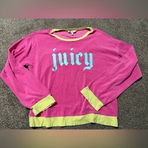 Juicy Couture Pink Pajama Top with Lime Accents